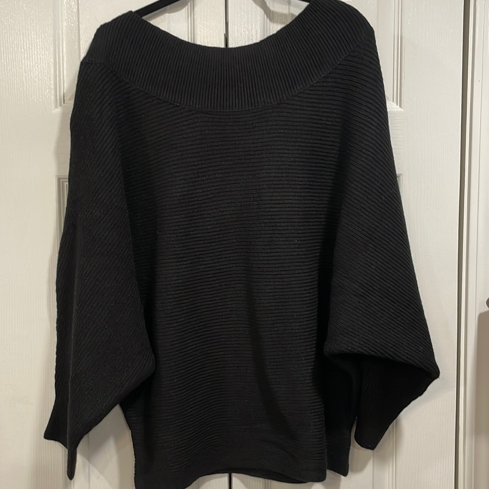 Black Off Shoulder Sweater NWOT